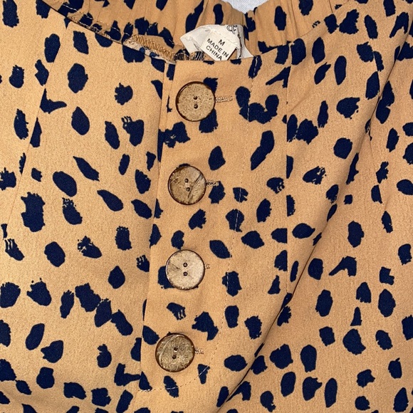 Cropped Wide Leg Animal Print Pants - Picture 3 of 4